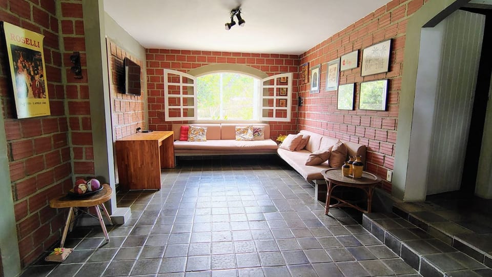 Sala de estar da casa de campo
